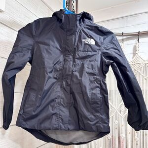 Girls The North Face Black Jacket Coat Windbreaker S Small 7 8 7/8